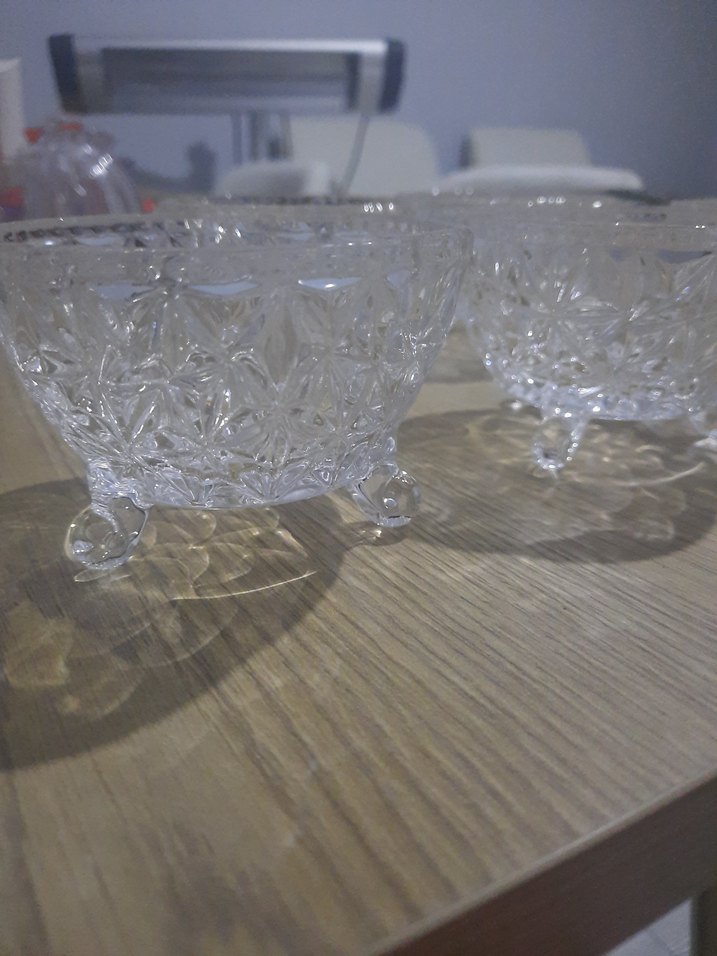 Şeffaf Desenli Cam Kase Seti - Görsel 3