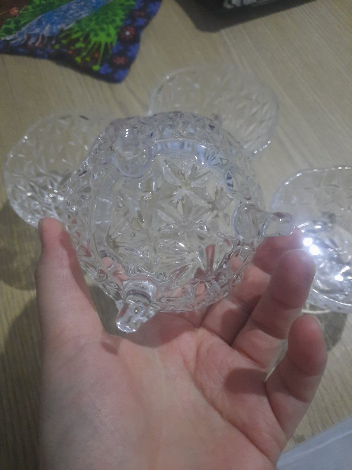 Şeffaf Desenli Cam Kase Seti - Görsel 4