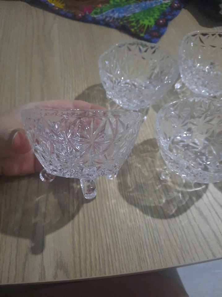 Şeffaf Desenli Cam Kase Seti - Görsel 2