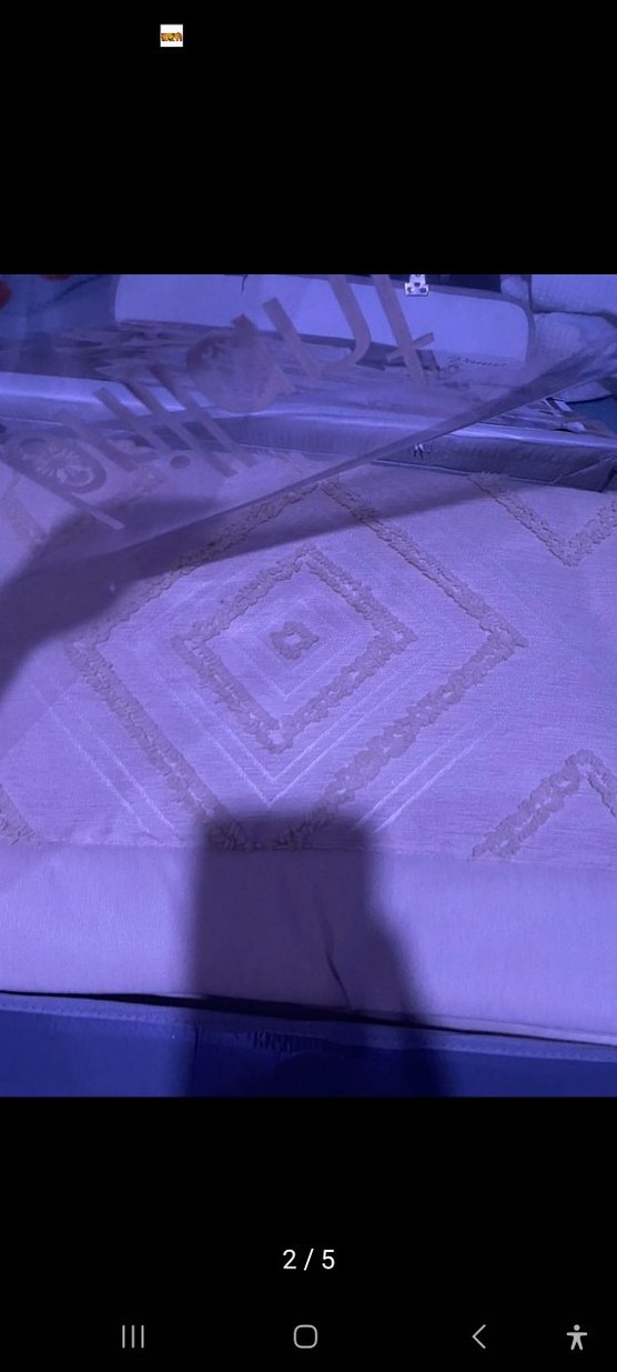 Nakışlı 3 Parça Bej Yatak Örtüsü Çift Kişilik - Görsel 4