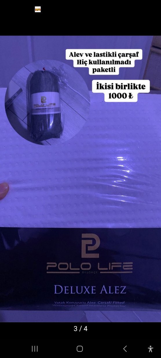 Ürünler Çift Kişilik Alez ve lastikli çarşaf - Görsel 3