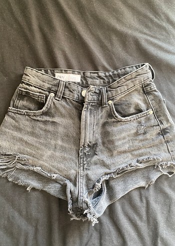 Zara Siyah Kot Şort