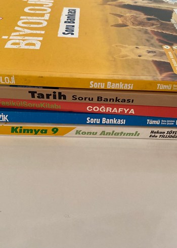 9. Sınıf Kimya-Fizik-Biyoloji-Coğrafya-Tarih Test Kitapları
