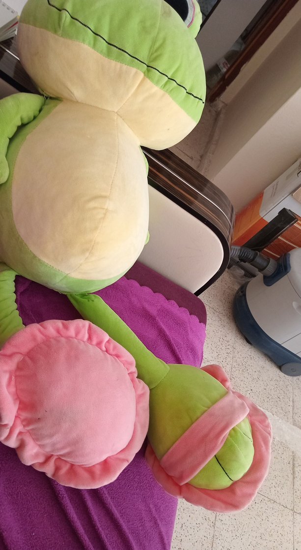 Renkli Yeşil Kurbağa Peluş Oyuncak - Görsel 2