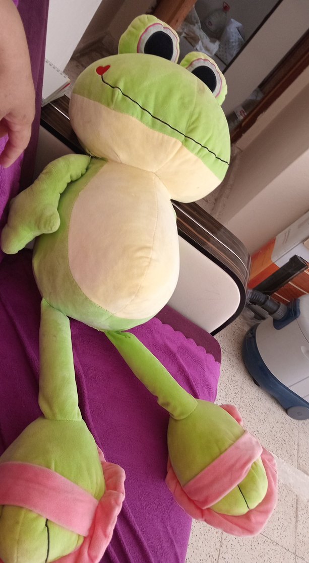 Renkli Yeşil Kurbağa Peluş Oyuncak - Görsel 3