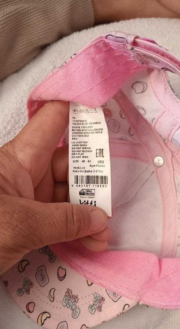 Nakışlı Dantel Detaylı Pembe Çocuk Şapkası - Görsel 2