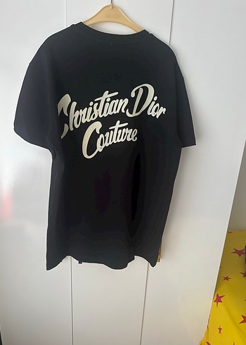 Siyah Baskılı Oversize Erkek Tişört - Görsel 2