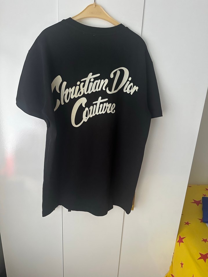 Siyah Baskılı Oversize Erkek Tişört - Görsel 2