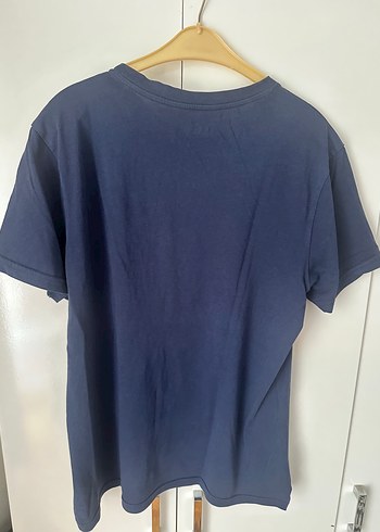 Erkek Lacivert Baskılı Pamuklu Tişört - Görsel 3