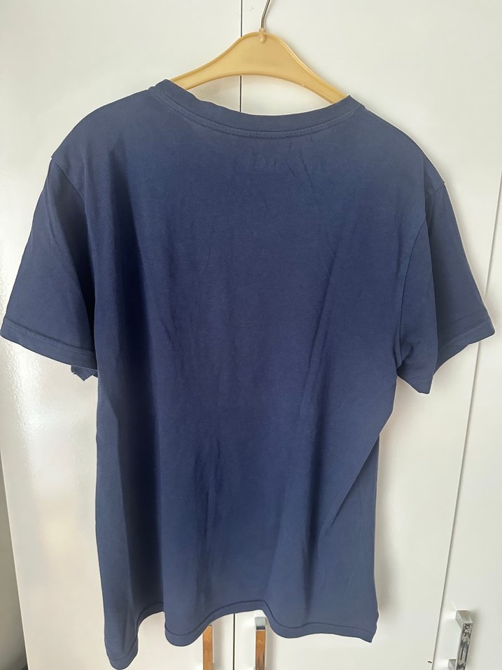 Erkek Lacivert Baskılı Pamuklu Tişört - Görsel 3