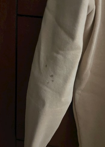 m Beden Bej Fermuarlı Kadın Sweatshirt