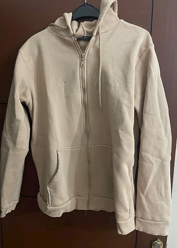 Bej Fermuarlı Kadın Sweatshirt