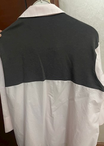 Gri Düğmeli Uzun Kollu Kadın Gömlek - Görsel 5