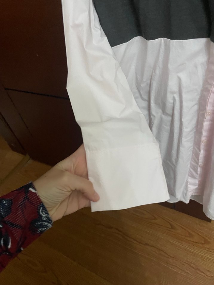 Gri Düğmeli Uzun Kollu Kadın Gömlek - Görsel 3