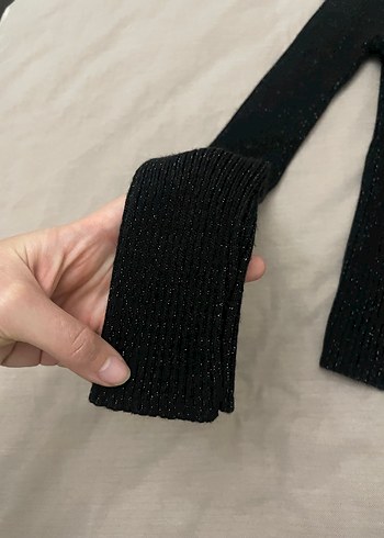 Siyah Kadın Triko Uzun Kollu Kazak - Görsel 3