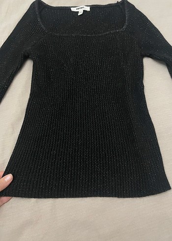 Siyah Kadın Triko Uzun Kollu Kazak - Görsel 4