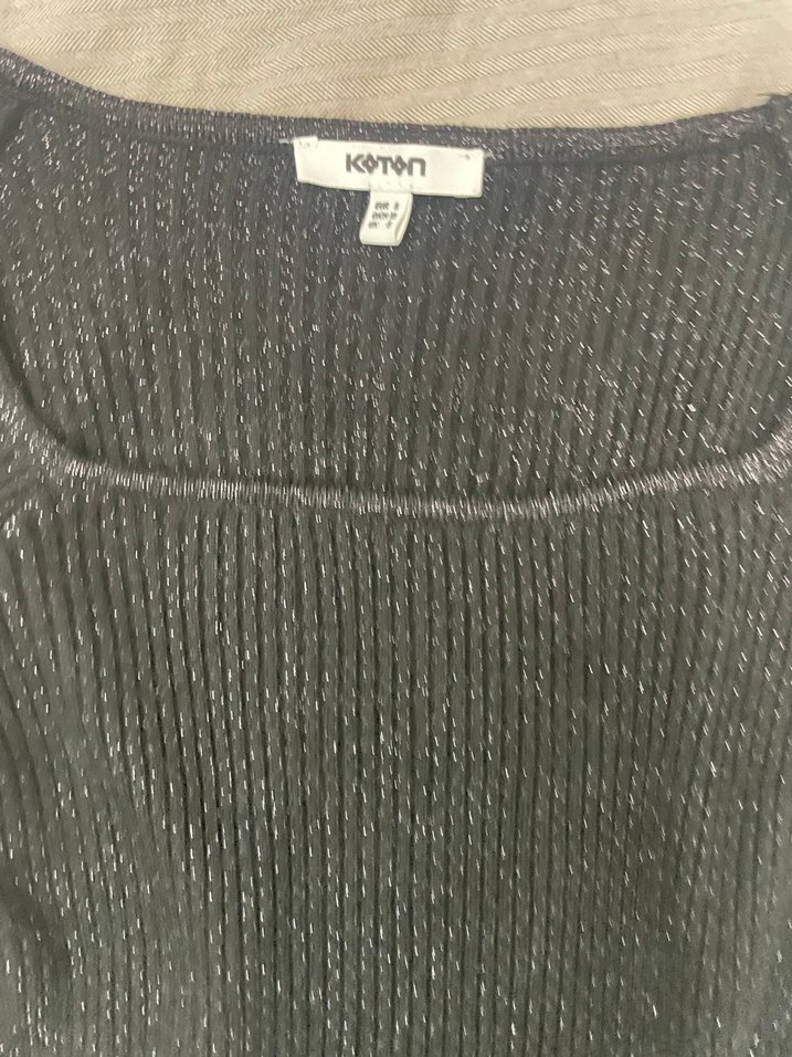 Siyah Kadın Triko Uzun Kollu Kazak - Görsel 2