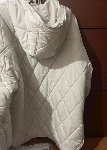 Düğmeli Beyaz Kadın Mini Ceket - Görsel 9