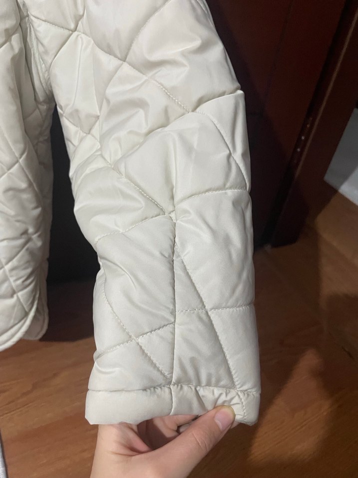 Düğmeli Beyaz Kadın Mini Ceket - Görsel 5