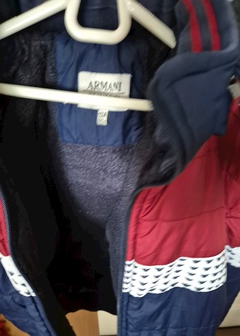 Erkek Çocuk Lacivert-Kırmızı Fermuarlı Mont - Görsel 4