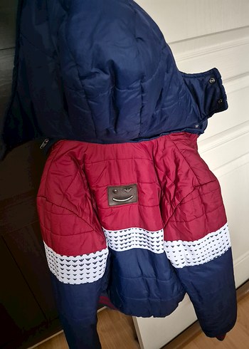 Erkek Çocuk Lacivert-Kırmızı Fermuarlı Mont - Görsel 2