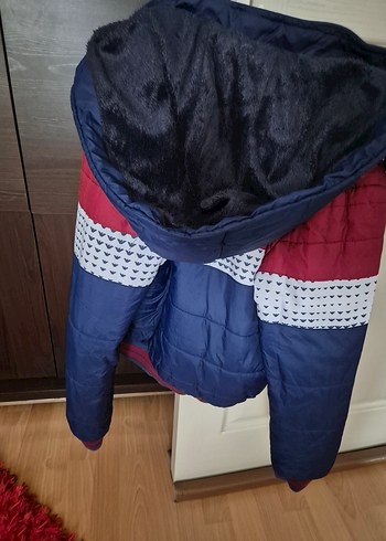 Erkek Çocuk Lacivert-Kırmızı Fermuarlı Mont - Görsel 3