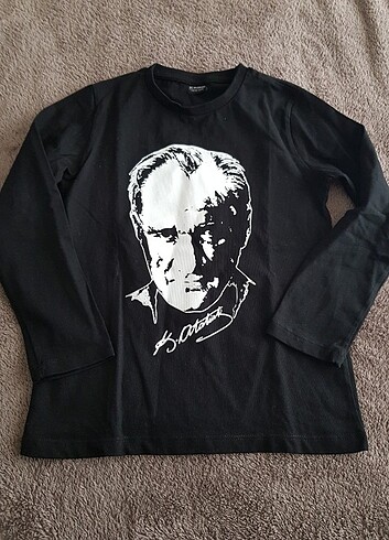Erkek çocuk Atatürk baskılı uzun kollu t-shirt 