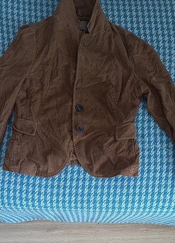 Kadife fitili yumuşak kumaş ceket 