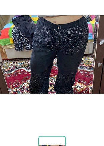 Trendyol & Milla Tasli Siyah Denim Pantolon
