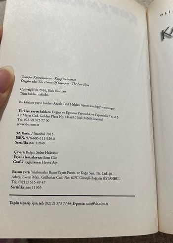 Kayıp Kahraman - Rick Riordan - Görsel 2