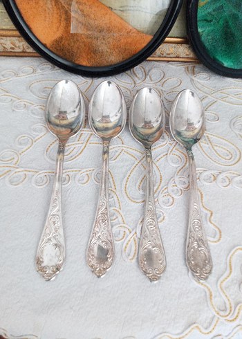 Gri Desenli 4 Parça Kaşık Seti - Görsel 2