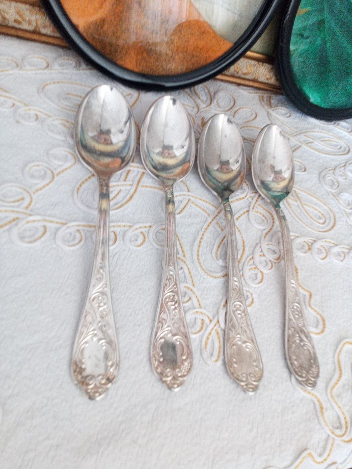 Gri Desenli 4 Parça Kaşık Seti - Görsel 3