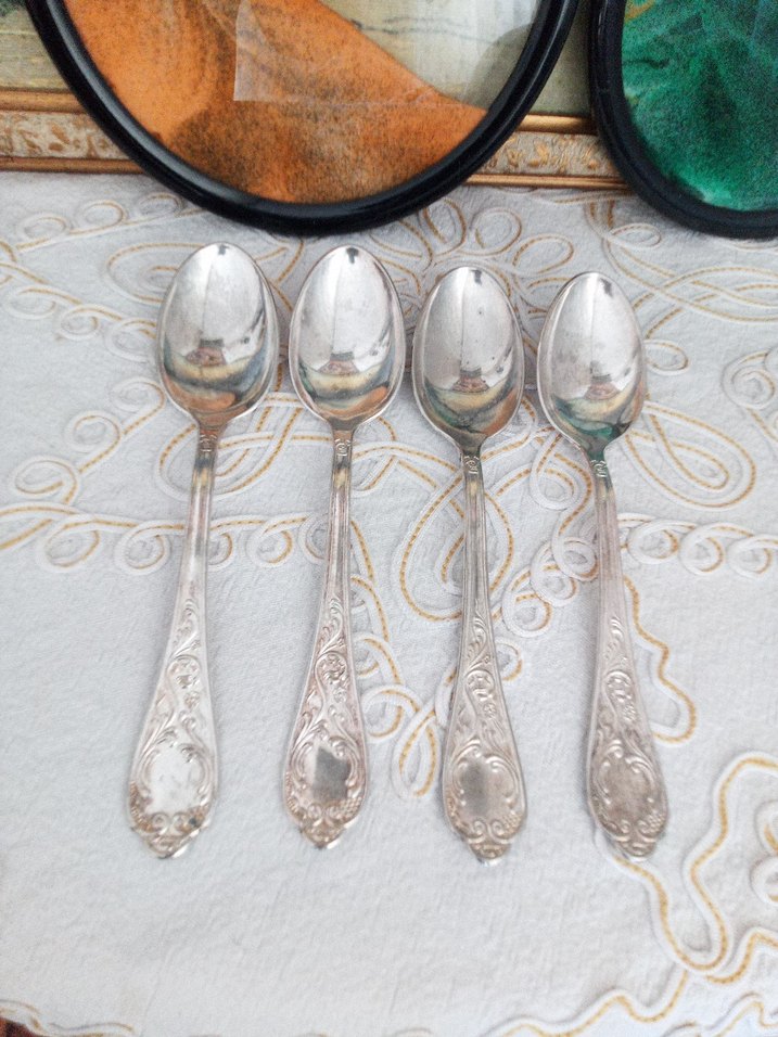 Gri Desenli 4 Parça Kaşık Seti - Görsel 2