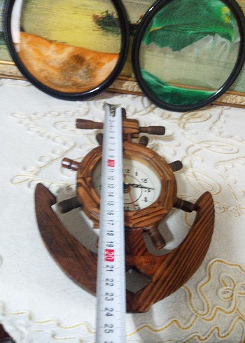 Ahşap Çapa Tasarımlı Masa Saati - Görsel 3