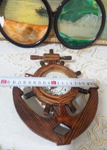 Ahşap Çapa Tasarımlı Masa Saati - Görsel 4