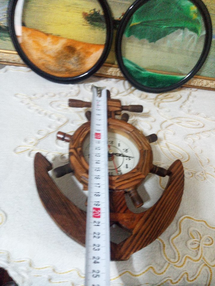 Ahşap Çapa Tasarımlı Masa Saati - Görsel 3