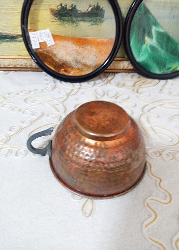 Parlak Bej Metal Kulplu Kase - Görsel 4