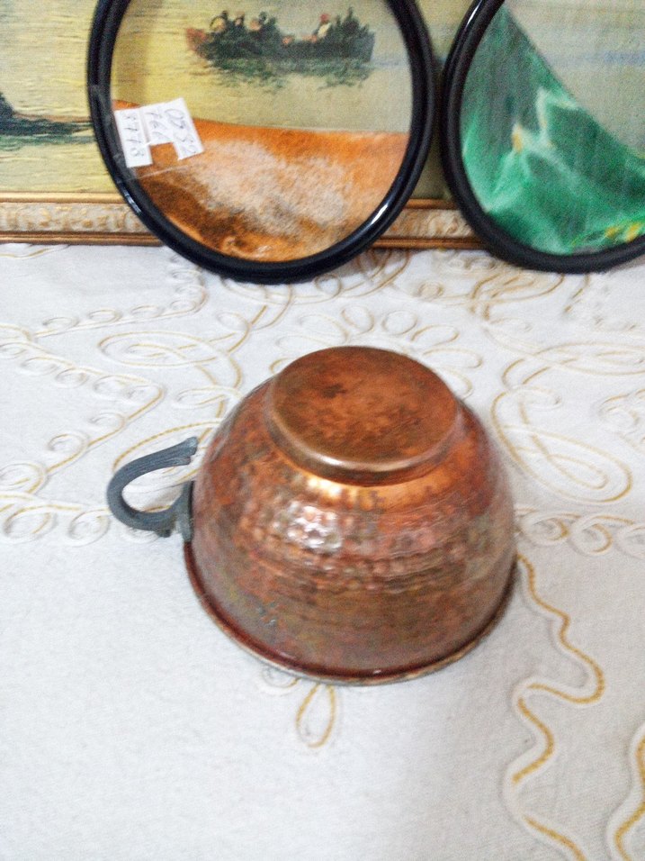 Parlak Bej Metal Kulplu Kase - Görsel 4