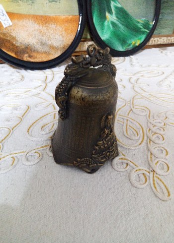 Altın Renkli Parlak Ejderha Figürlü Çan - Görsel 5