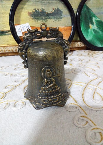 Altın Renkli Parlak Ejderha Figürlü Çan - Görsel 2