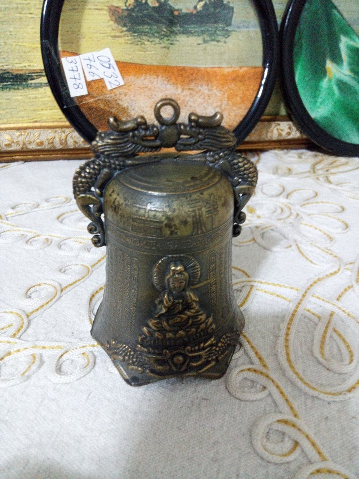 Altın Renkli Parlak Ejderha Figürlü Çan - Görsel 3