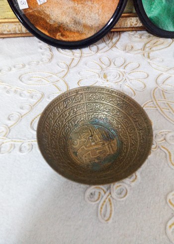 Altın İşlemeli Parlak Bohem Tabak - Görsel 3