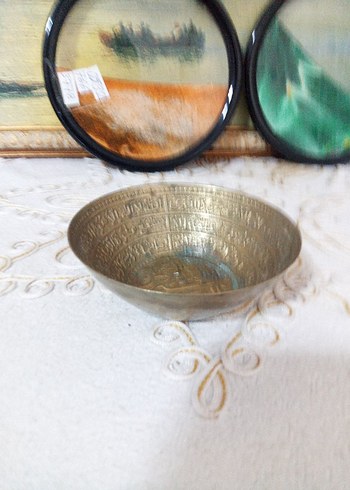 Altın İşlemeli Parlak Bohem Tabak - Görsel 2