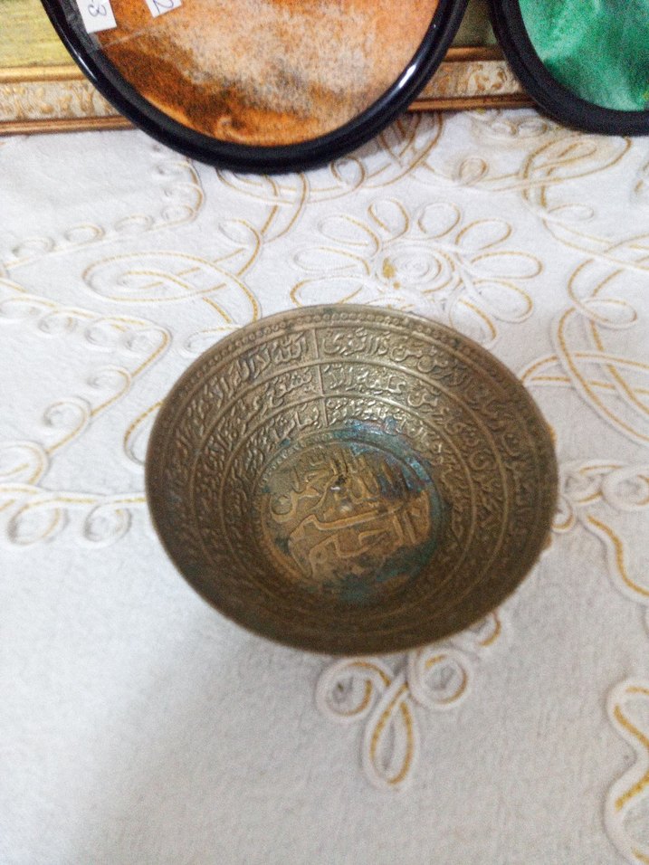 Altın İşlemeli Parlak Bohem Tabak - Görsel 3