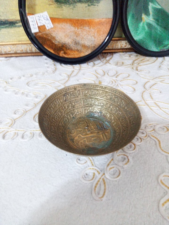 Altın İşlemeli Parlak Bohem Tabak - Görsel 4