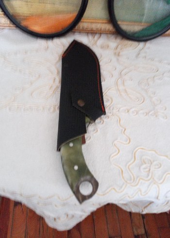 Yeşil Saplı Bıçak ve Kılıfı - Görsel 6