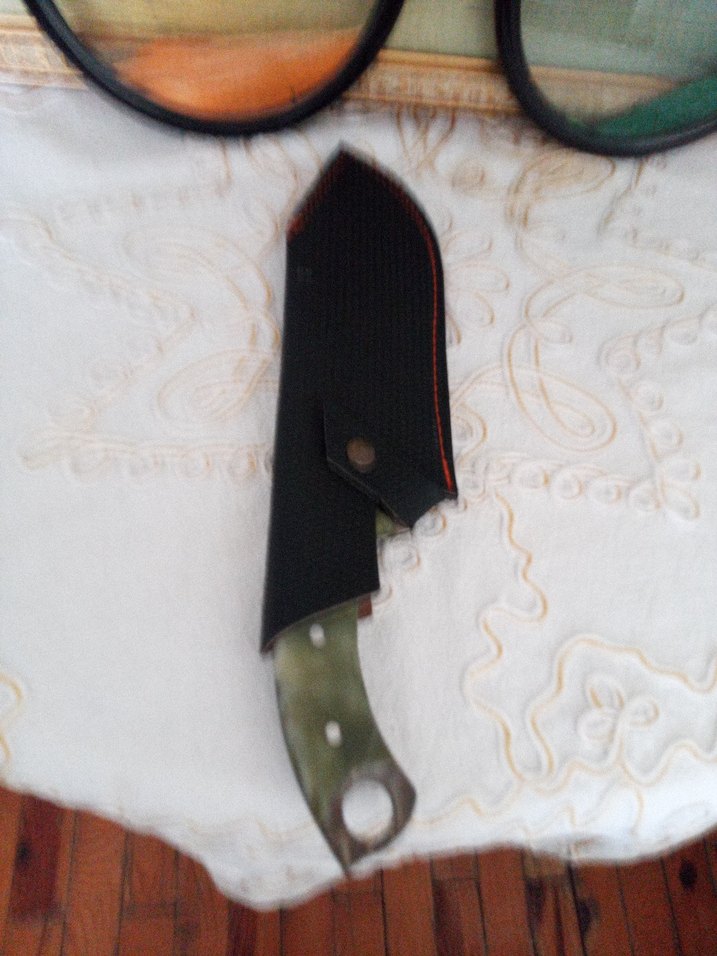 Yeşil Saplı Bıçak ve Kılıfı - Görsel 5