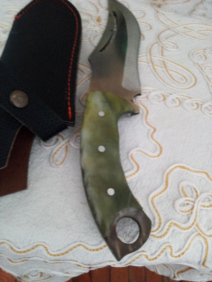 Yeşil Saplı Bıçak ve Kılıfı - Görsel 3