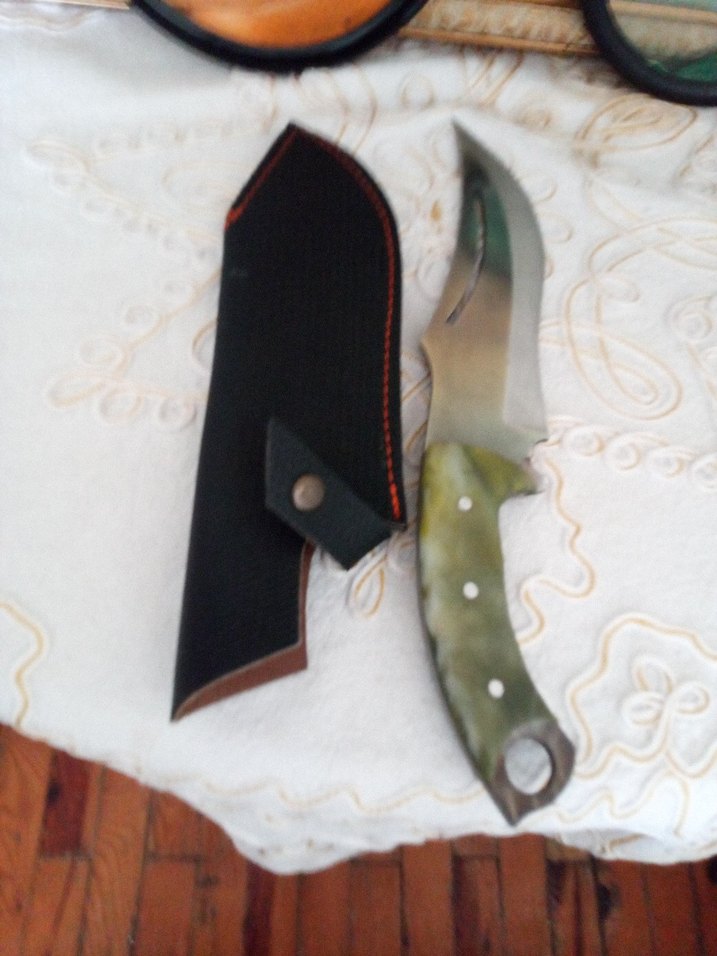 Yeşil Saplı Bıçak ve Kılıfı - Görsel 2