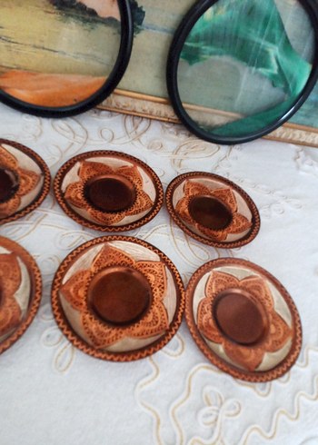 Bakır çay tabağı - Görsel 6